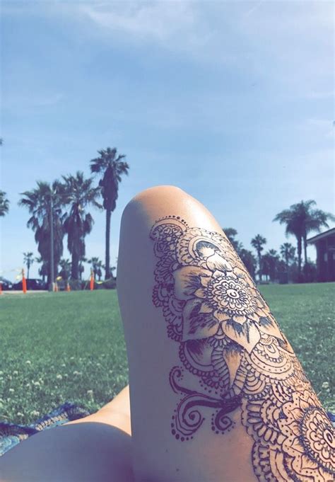 Mehndi styles are known by name of henna in cultivated world where it is utilized as method for skin outline. Thigh henna | Henna tattoo, Thigh henna, Henna thigh tattoo