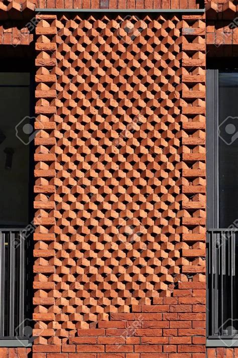 Brick Wall Pattern Architectural Detail Of Modern Building