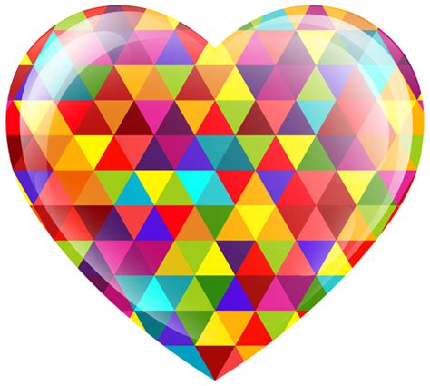 Multicolor Heart PNG Clip Art Image | Gallery Yopriceville - High-Quality Images and Transparent ...