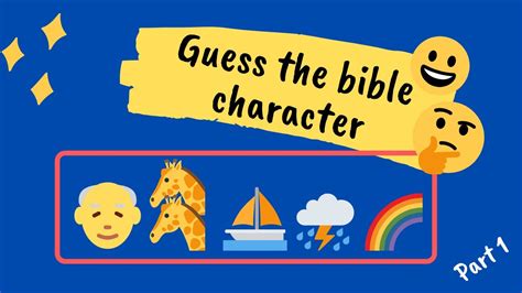 Emoji Bible Quiz 😀 Guess The Bible Character Emoji Quiz Part 1 Youtube