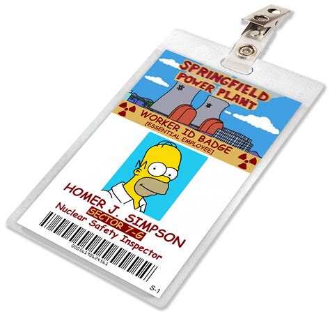Homer Simpson Of The Simpsons Springfield Power Plant ID Card Etsy