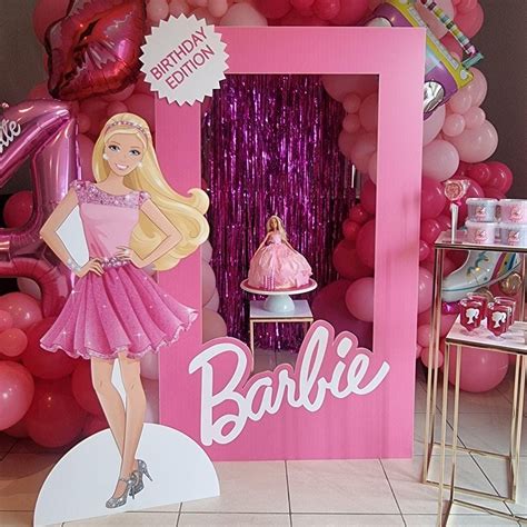 Barbie Box Selfie Frame 90cmw X 1 5mh Candles Event Hire