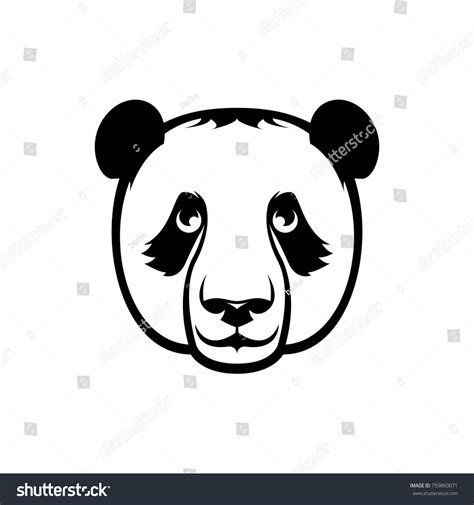 Vector Panda Bear Head Stock Vector Royalty Free 759860071 Shutterstock