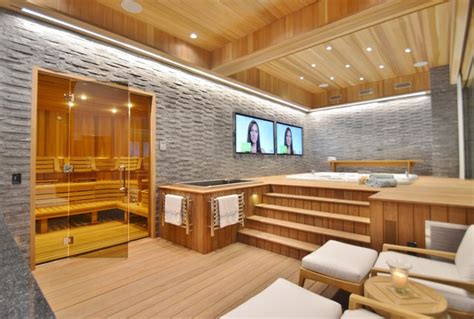 Saunas Contemporary Home Gym New York By Ocean Spray Hot Tubs And Saunas Houzz