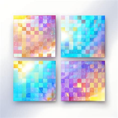 Premium Ai Image A Set Frame Of Shimmering Holographic Paper With A