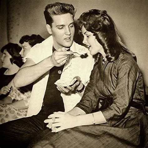 The Presleys On Instagram “elvis Feeding Priscilla With A Piece Of His Birthday Cake At The