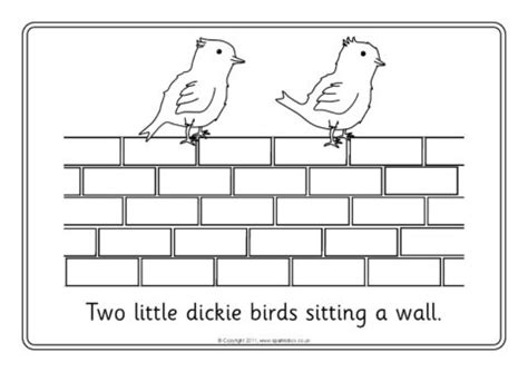 dickie birds colouring sheets