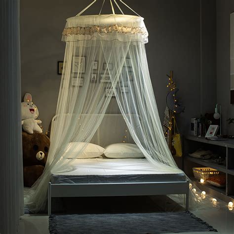 The mosquito net bed canopy creates better protection against insects and will look nice and elegant in your bedroom decor. LeRadore Luxury Mosquito Net Bed Canopy Lace Round Hung ...