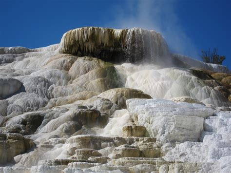 Mammoth Hot Springs At Yellowstone National Park Nonstop From Jfk