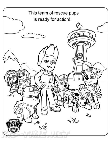 Paw Patrol Lookout Tower Coloring Book Page Free Coloring Book Pages
