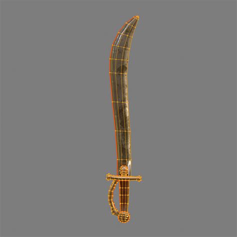 Pirate Sword 3d Model With Pbr Textures Fullspectrum 3d