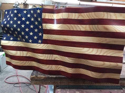 Signature Patriot Wooden American Flag Carved Stars L 34 X 20 Artofit