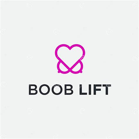 Love Boobs Logo Design Vector Illustration Stock Vector Illustration