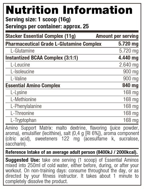 Essential Aminos Amino Acids Stacker2 Europe