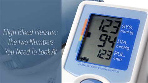 High Blood Pressure The Two Numbers You Need To Look At Warner