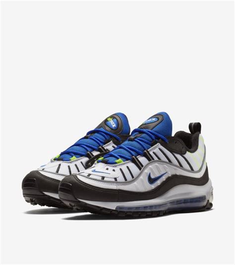 nike air max 98 white and black and racer blue release date nike snkrs fi
