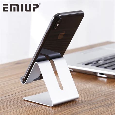 Emiup Aluminum Metal Phone Holder Desktop Universal Non Slip Mobile