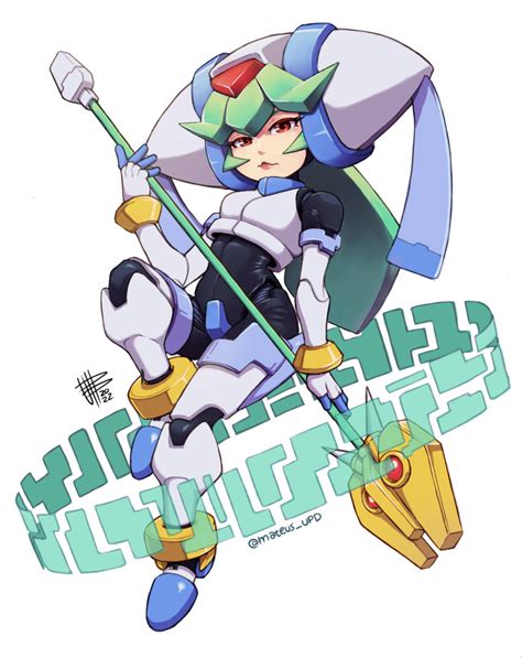 Mateus Upd Pandora Mega Man Mega Man Series Mega Man Zx Highres 1girl Armor Green