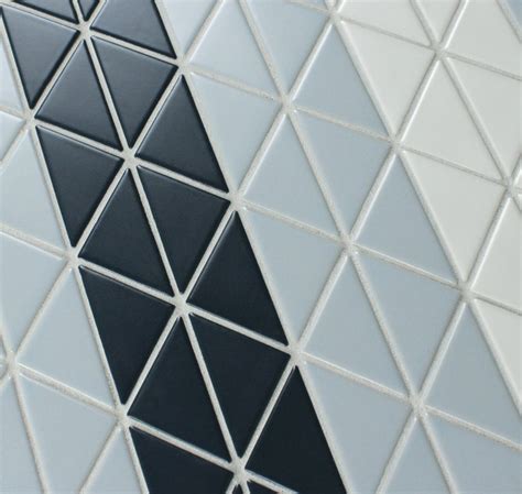 Blue Mountain Twist Square 2 Triangle Geometric Design Floor Tiles