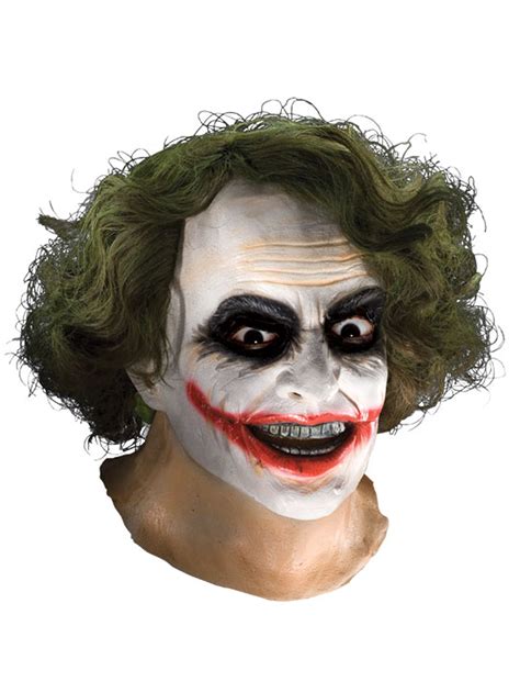 Batman Dark Knight Adult Joker Latex Mask With Hair