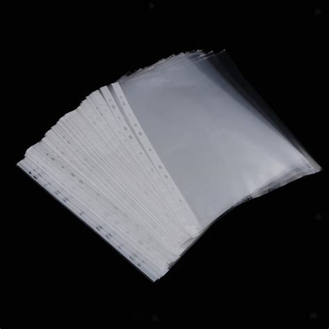 100 Pack Clear Filing Document Folder Bags A4 Size 8 12 X 11 Paper