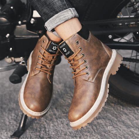 Ankle Boots Men Leather Boots Men Botas Hombre Men Shoes Bot Men Boots Autumn Footwear Buty