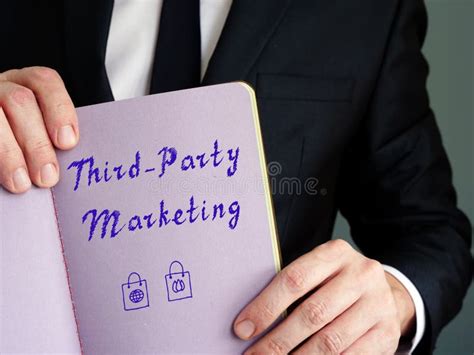 Business Concept About Third Party Marketing With Sign On The Sheet