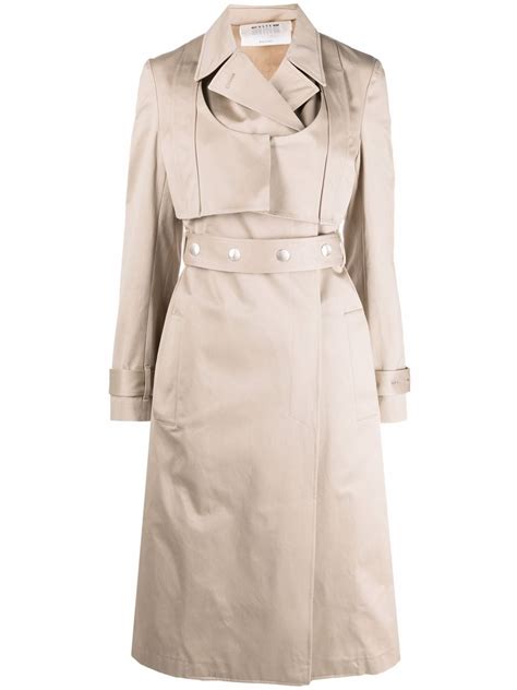 Alyx Long Cotton Trench Coat In Nude ModeSens