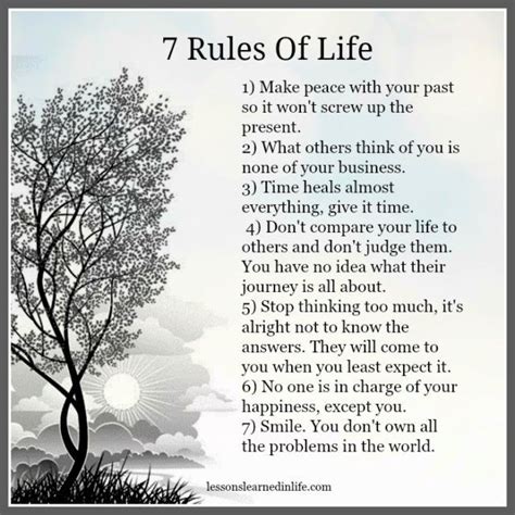 Lessons Learned In Life 7 Rules Of Life 7 Rules Of Life Lessons
