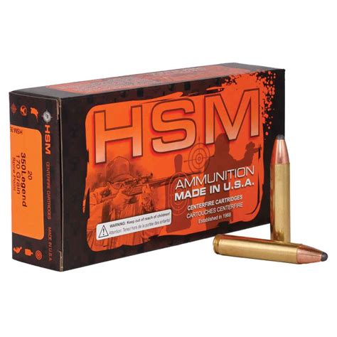 Hsm 350 Legend 170gr Sp Rifle Ammo 20 Rounds Sportsmans Warehouse