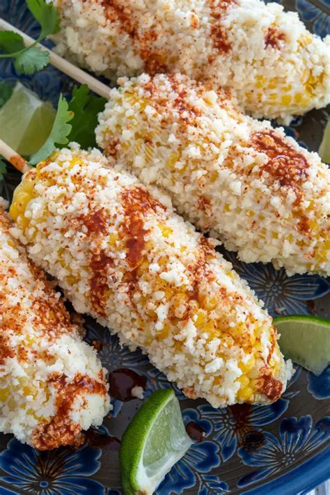 Elote Recipe Authentic Mexican Corn On The Cob With Mayo Cotija