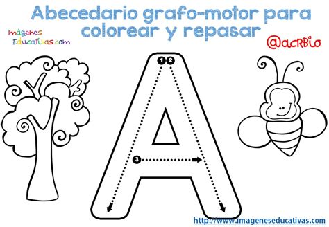 Abecedario Grafo Motor Para Colorear Y Repasar 1 Imagenes Educativas