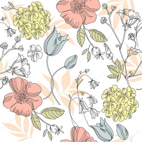 Vintage Flower Pattern — Stock Vector © Alisafoytik 33770753