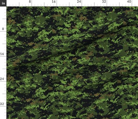 Camo Fabric By Ricraynor Canadian Pattern Camouflage Night Etsy