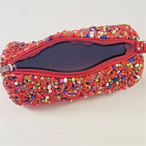 Beaded Clutch Bags Evening Bag Colorful Beads Round Barrel Shape Fruity