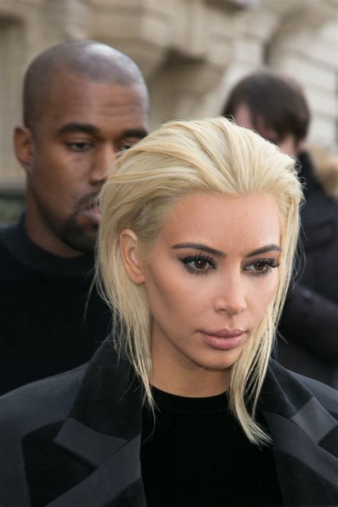 Kim kardashian's blonde hair — dyes hair for paris fashion week. Kim Kardashian With Blonde Hair | 2015 | POPSUGAR Beauty
