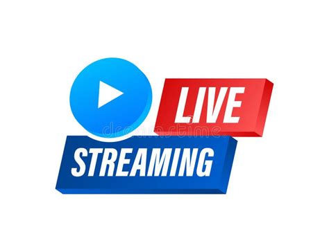 Live Streaming Logo News And Tv Or Online Broadcasting Vector Stock