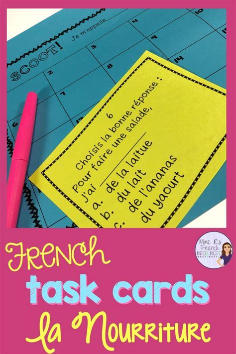 These French task cards are perfect for practicing French ...