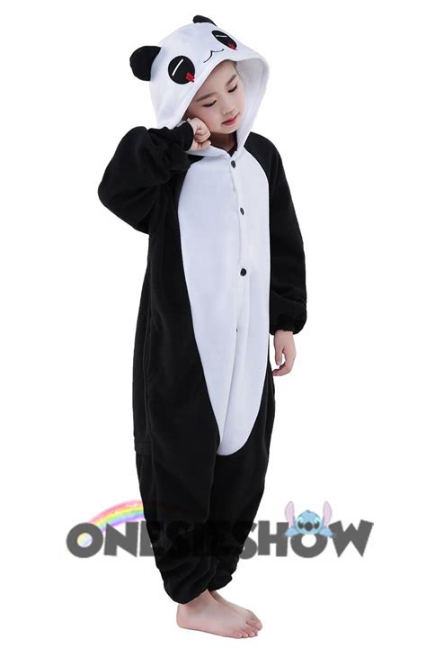 Pandas Onesie Kids Kigurumi Polar Fleece Animal Costumes For Teens