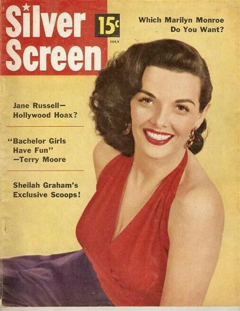 Jane Russell On The Cover Of Silver Screen Magazine July 1954 Usa