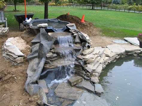So they need to have a better location and a suitable one. Koi Pond Construction Pictures | Pond construction, Koi ...