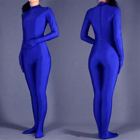 Swh004 Blue Spandex Zentai Full Body Skin Tight Jumpsuit Zentai Suit Bodysuit Costume For