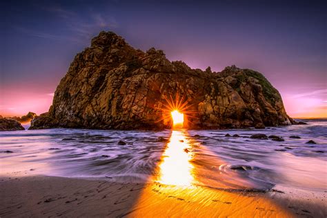Pfeiffer Beach Big Sur Usa Coast Sunrises And Sunsets California