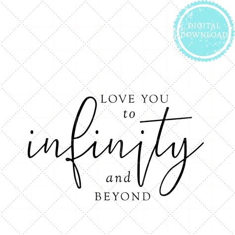 Digital Love You To Infinity And Beyond Svg Png Printable Cricut File