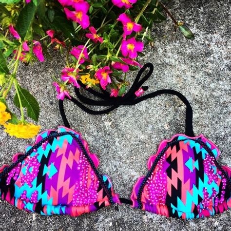 small aztec print handmade beaded brazilian bikini