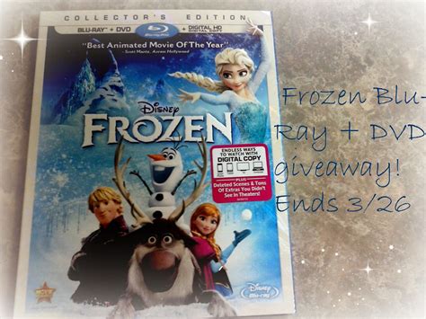 Frozen Blu Ray Dvd Giveaway Ends 326 ~ Frugal Mommy Christine
