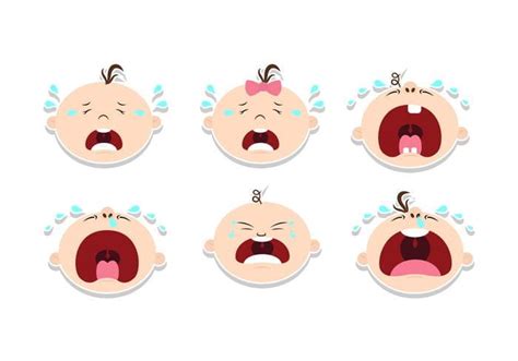 Crying Baby Sticker Design Vectors Svg Ai Uidownload