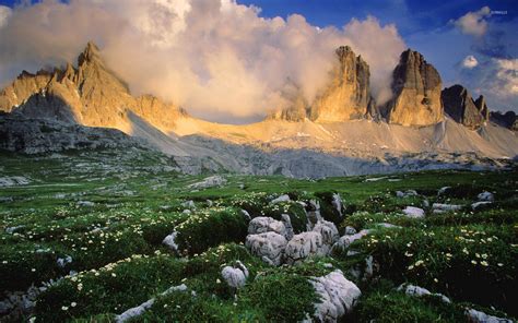 Dolomite Mountains In Italy Wallpaper Nature Wallpapers