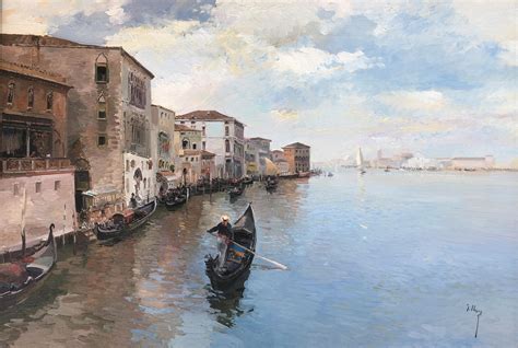 José Luis Checa Venice Italy Seascape Original Oil On Canvas Painting