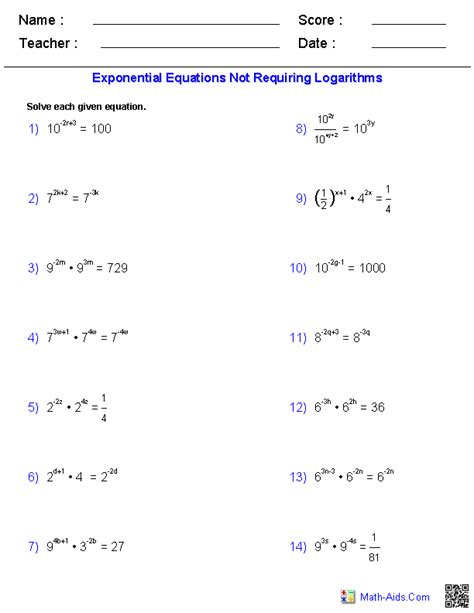 Https://techalive.net/worksheet/exponential Functions And Logarithms Worksheet